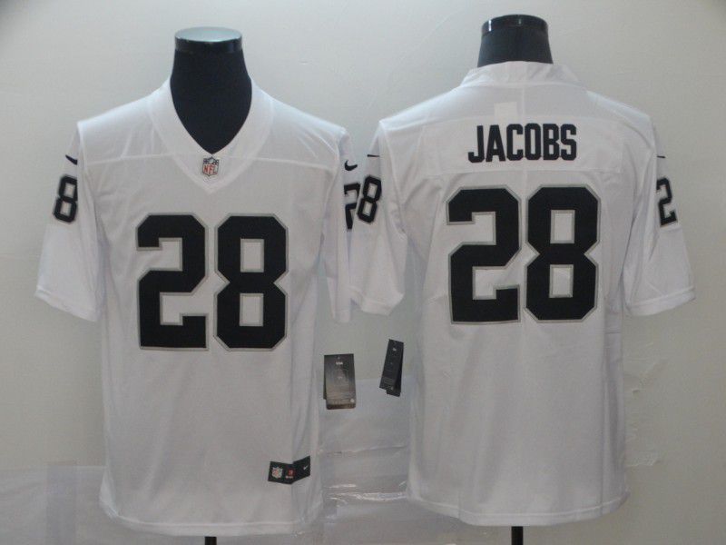 Men Oakland Raiders 28 Jacobs White Nike Vapor Untouchable Limited Player NFL Jerseys